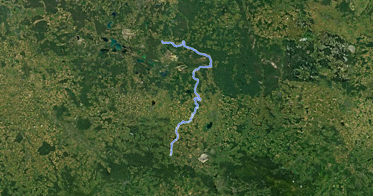 Маршрут Europäischer Fernwanderweg E10, Deutschland, Sachsen на спутниковом снимке