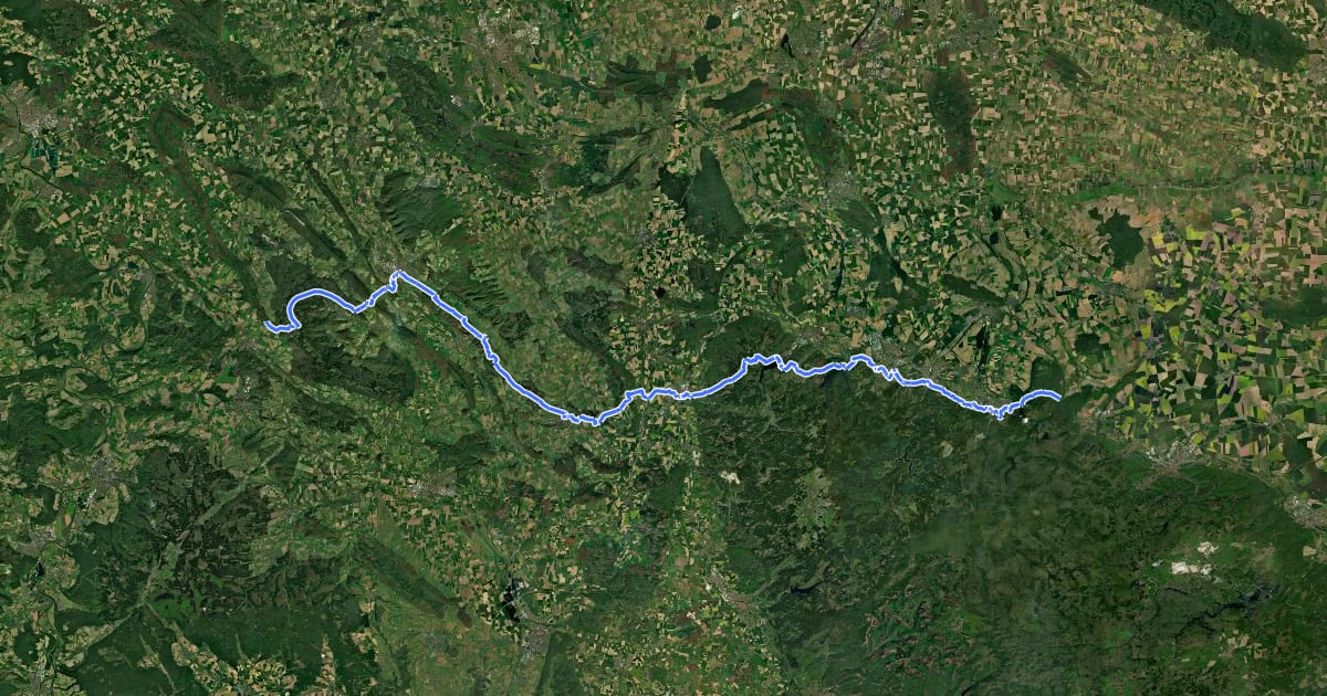 Маршрут Europäischer Fernwanderweg E11, Niedersachsen (O) на спутниковом снимке