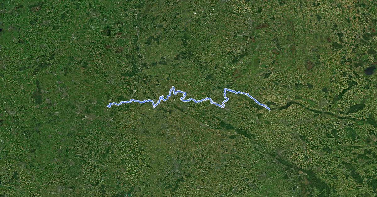 Маршрут Europäischer Fernwanderweg E11, Niedersachsen (W) на спутниковом снимке