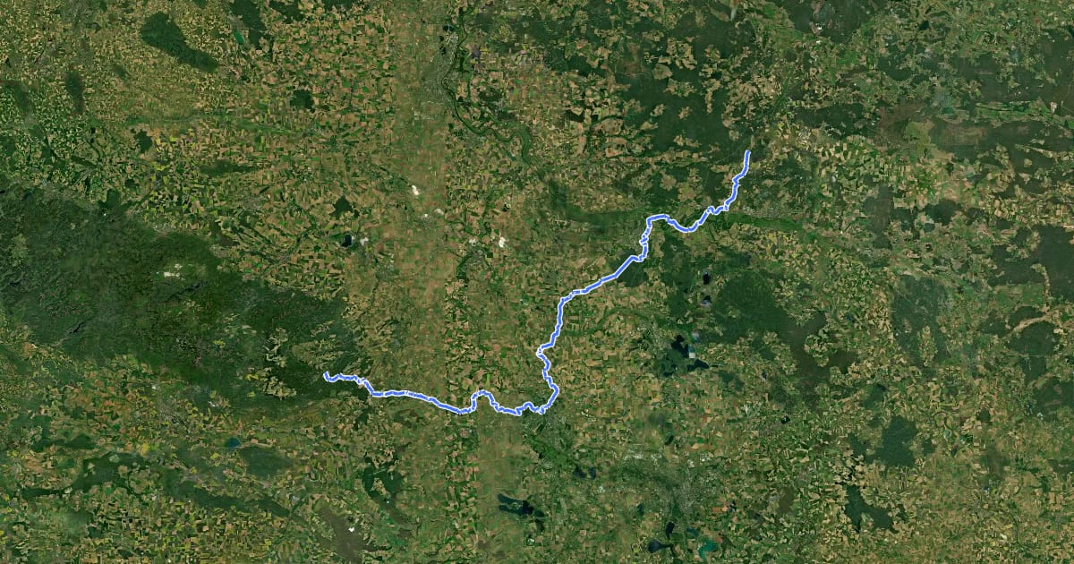 Маршрут Europäischer Fernwanderweg E11, Sachsen-Anhalt (O) на спутниковом снимке