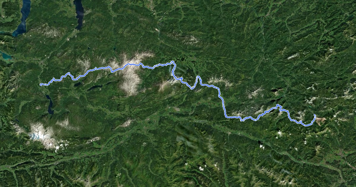 Маршрут Europäischer Fernwanderweg E4 alpin (Bad Goisern/Eisenerz) на спутниковом снимке
