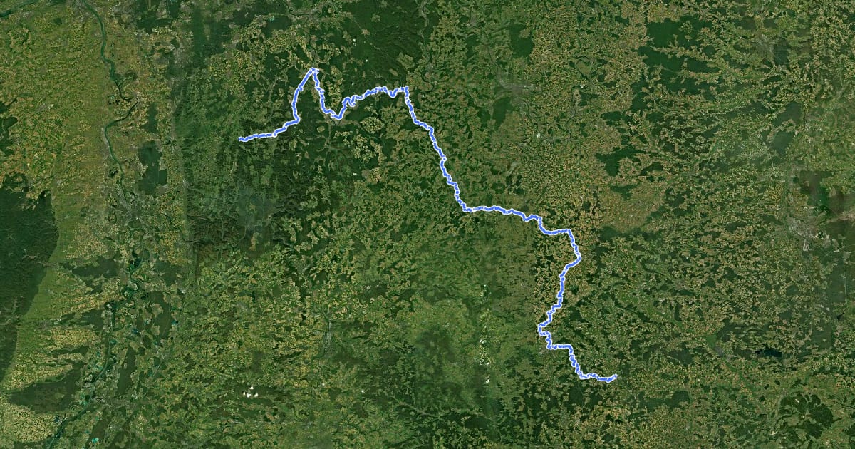 Маршрут Europäischer Fernwanderweg E8, Baden-Württemberg на спутниковом снимке