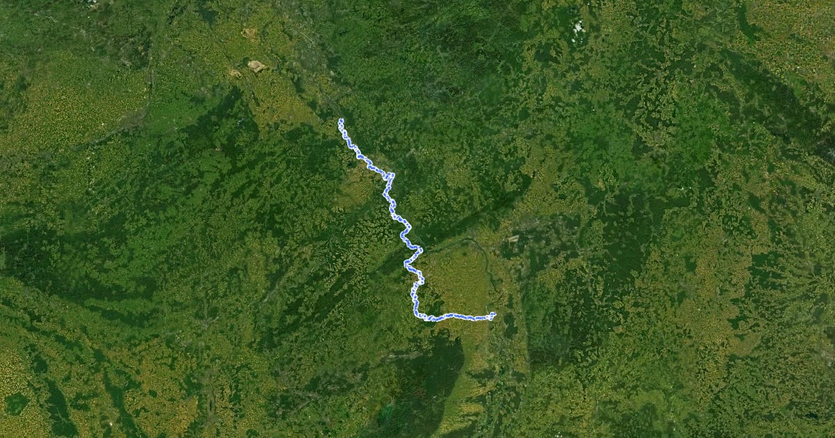 Маршрут Europäischer Fernwanderweg E8, Rheinland-Pfalz на спутниковом снимке