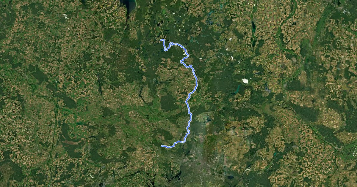 Маршрут European hiking path E10, Germany, Alternative на спутниковом снимке