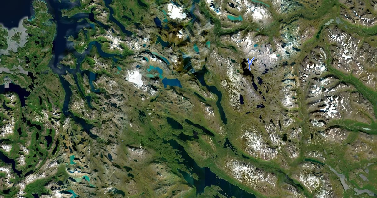 Маршрут European Long distance path E1 - Norway (center south) на спутниковом снимке