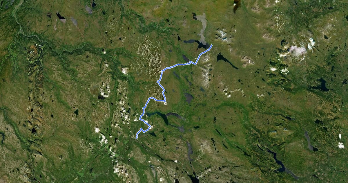 Маршрут European Long distance path E1 - Norway, Røros-Nedalshytta на спутниковом снимке