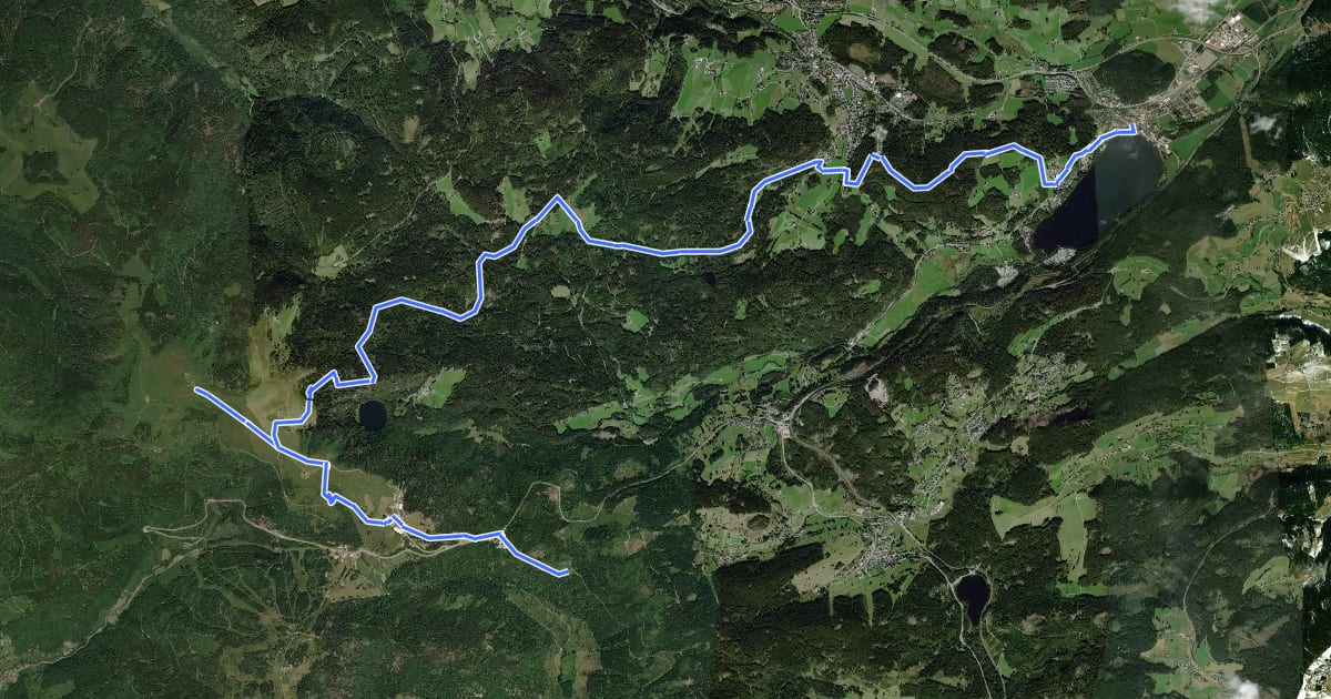Маршрут European Long distance path E1 - part Germany, Baden-Wuerttemberg (alternative route Feldberg) на спутниковом снимке