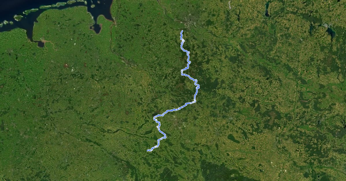Маршрут European Long distance path E1 - part Germany, Niedersachsen на спутниковом снимке