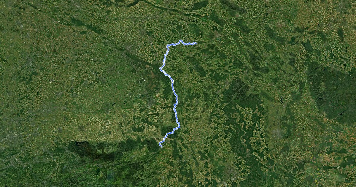 Маршрут European Long distance path E1 - part Germany, Nordrhein-Westfalen (North) на спутниковом снимке