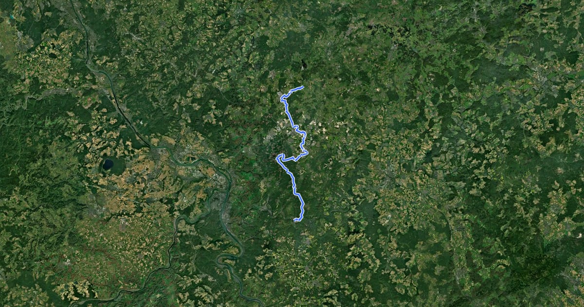 Маршрут European Long distance path E1 - part Germany, Reinland-Pfalz (centre) на спутниковом снимке