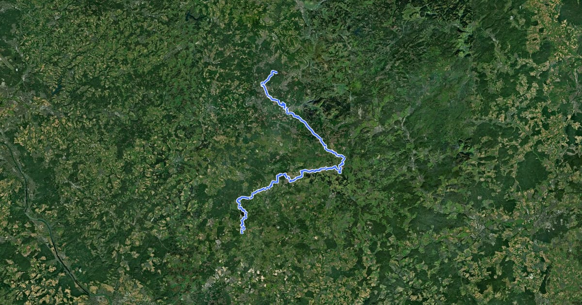 Маршрут European Long distance path E1 - part Germany, Reinland-Pfalz (North) на спутниковом снимке