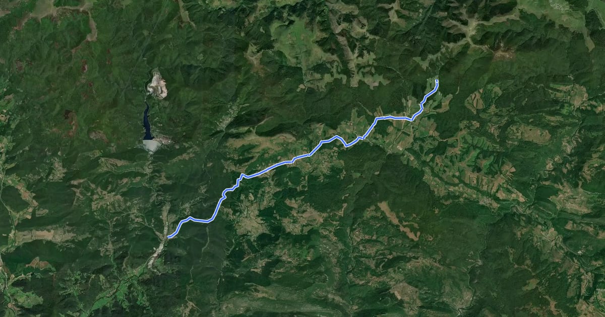 Маршрут European long distance path E3 - part Spain на спутниковом снимке