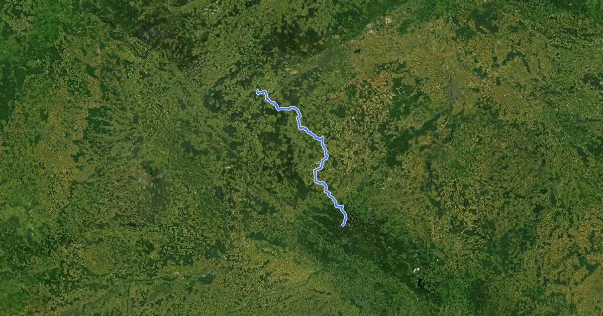 Маршрут European long distance path E6 - part Czech Republic на спутниковом снимке