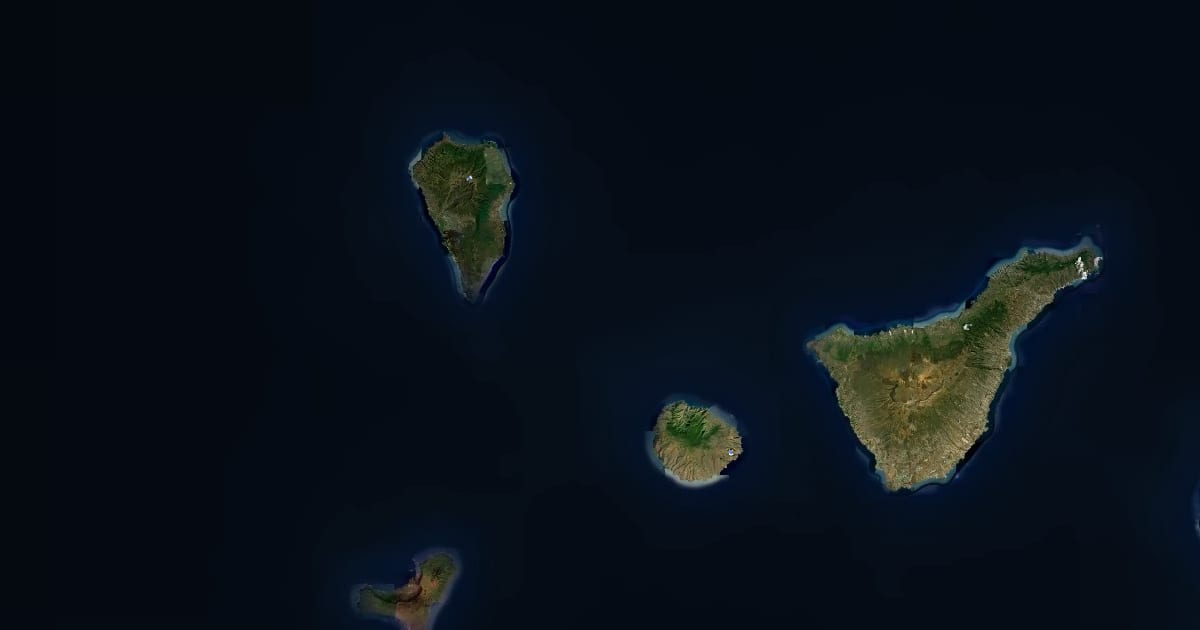 Маршрут European long distance path E7 - part Spain (Canary Islands) на спутниковом снимке