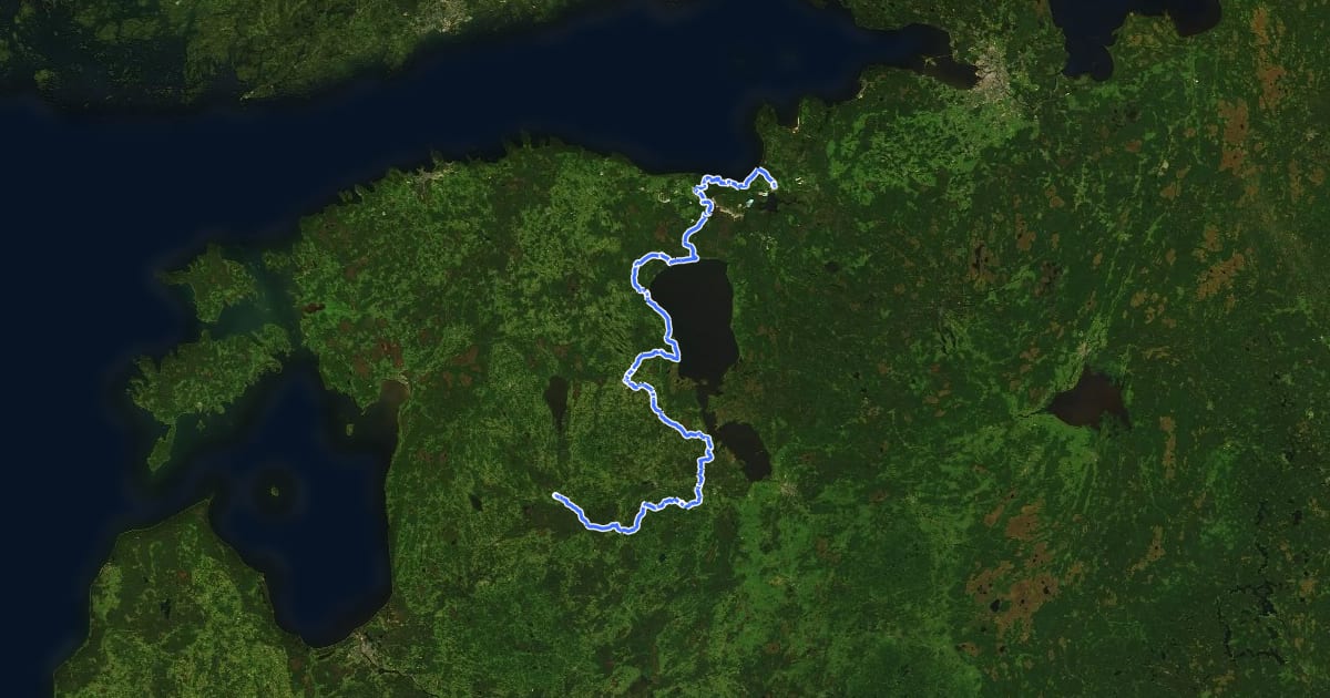 Маршрут Euroroute R1 - part Estonia на спутниковом снимке