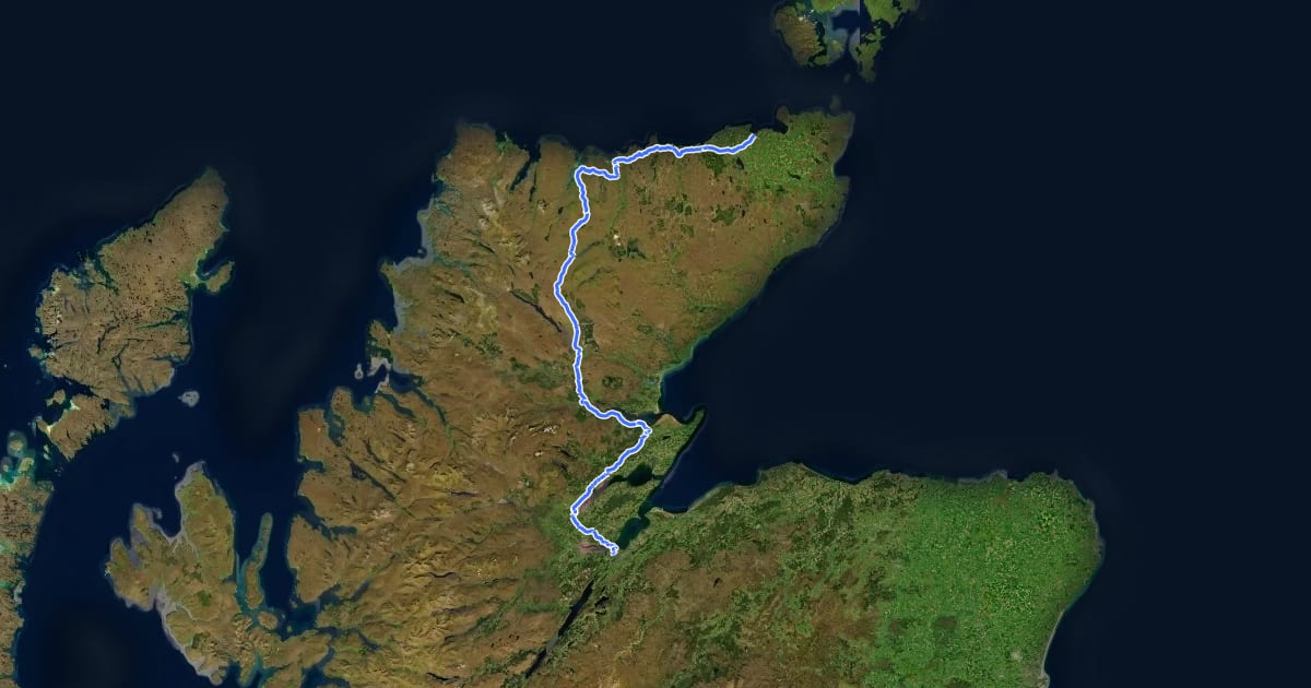 Маршрут EuroVelo 12 - North Sea Cycle Route - part United Kingdom 8 на спутниковом снимке