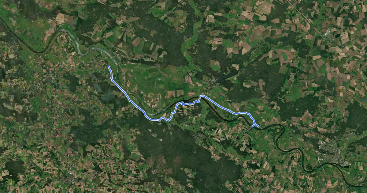 Маршрут EuroVelo 13 - Iron Curtain Trail - part 6 на спутниковом снимке
