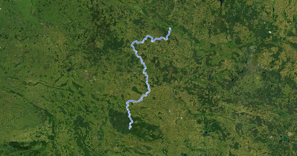 Маршрут EuroVelo 13 - Iron Curtain Trail - part 7 на спутниковом снимке