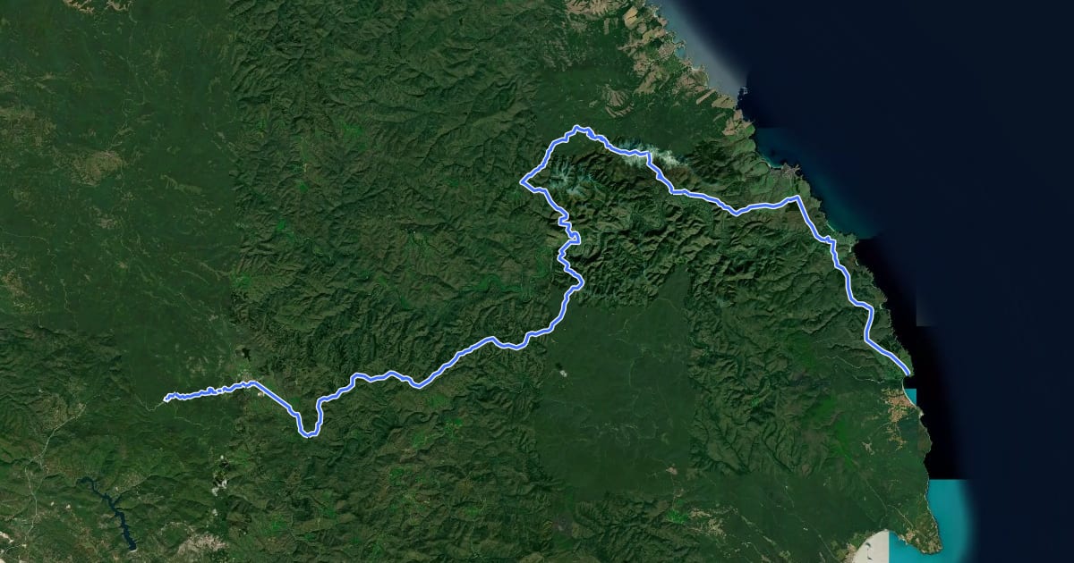 Маршрут EuroVelo 13 - Iron Curtain Trail - part Bulgaria Strandzha на спутниковом снимке