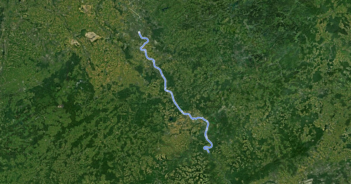 Маршрут EuroVelo 15 - Rheinradweg - Teilstrecke Kamp-Bornhofen - Köln на спутниковом снимке