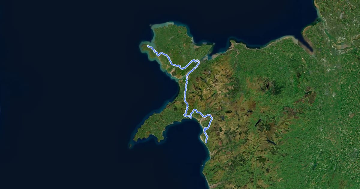 Маршрут EuroVelo 2 - Capitals Route - part United Kingdom 1 на спутниковом снимке