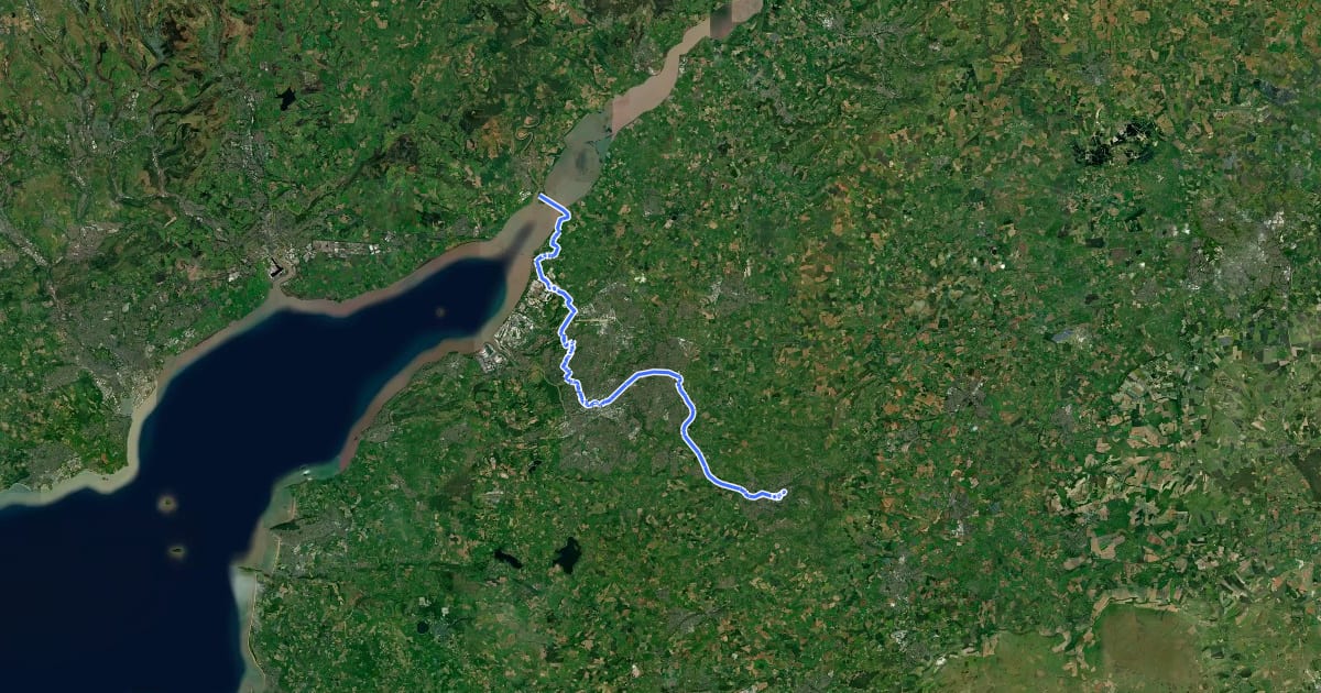 Маршрут EuroVelo 2 - Capitals Route - part United Kingdom 3 на спутниковом снимке