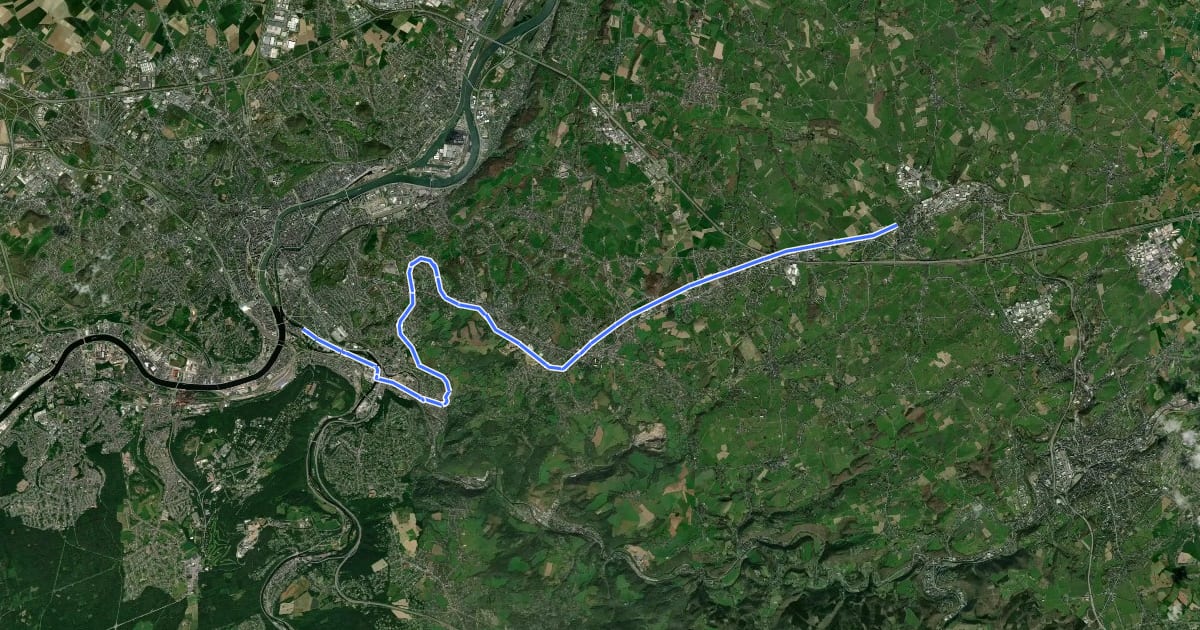 Маршрут EuroVelo 3 - Pilgrim's Route - part Belgium 2 на спутниковом снимке