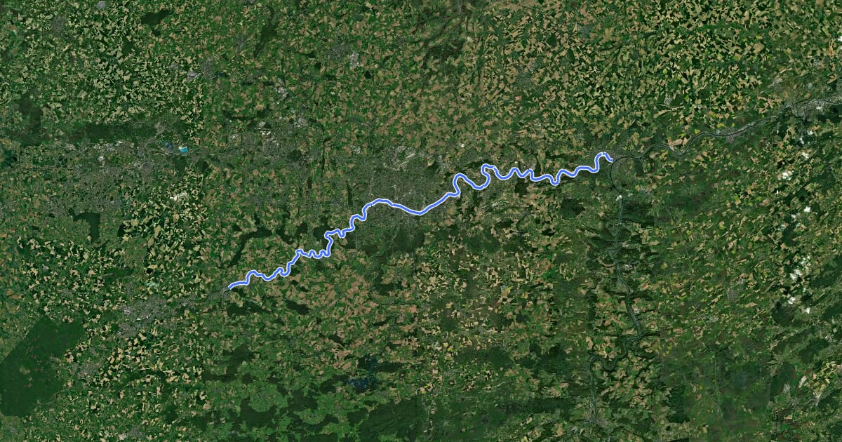 Маршрут EuroVelo 3 - Pilgrim's Route - part Belgium 5 на спутниковом снимке