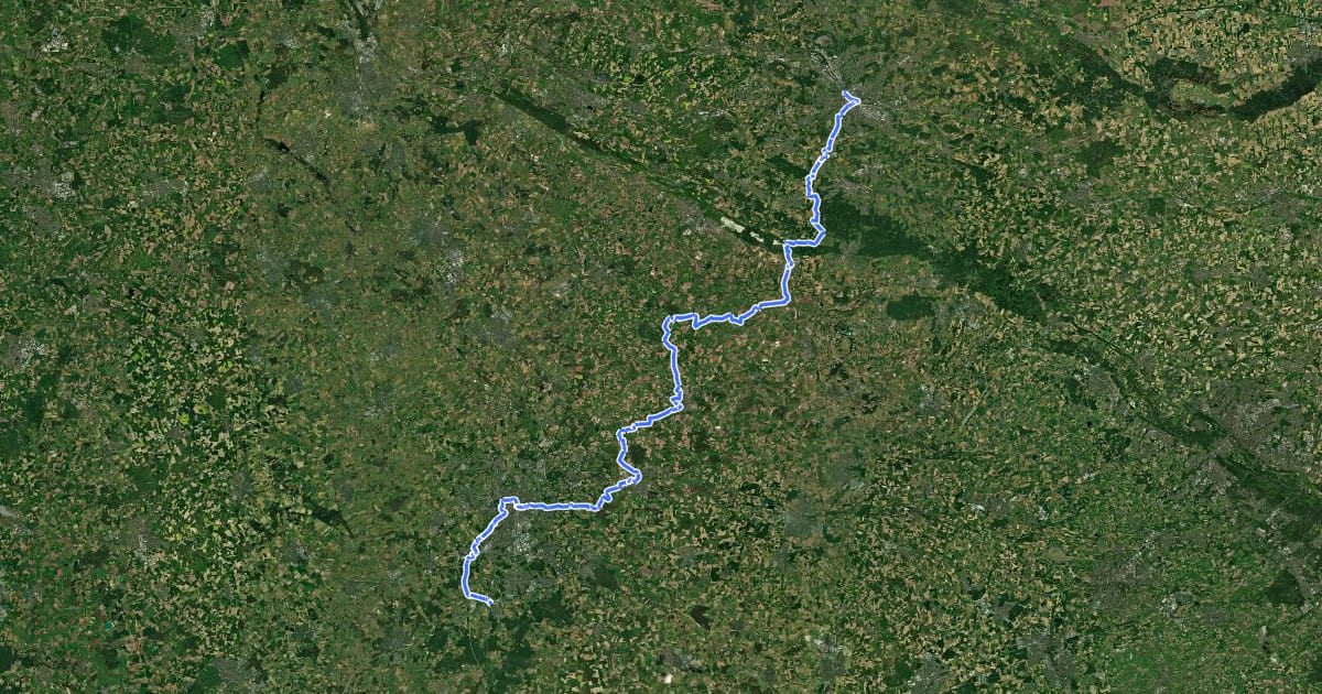 Маршрут EuroVelo 3 - Pilgrim's Route - part Germany #5 Friedenroute на спутниковом снимке