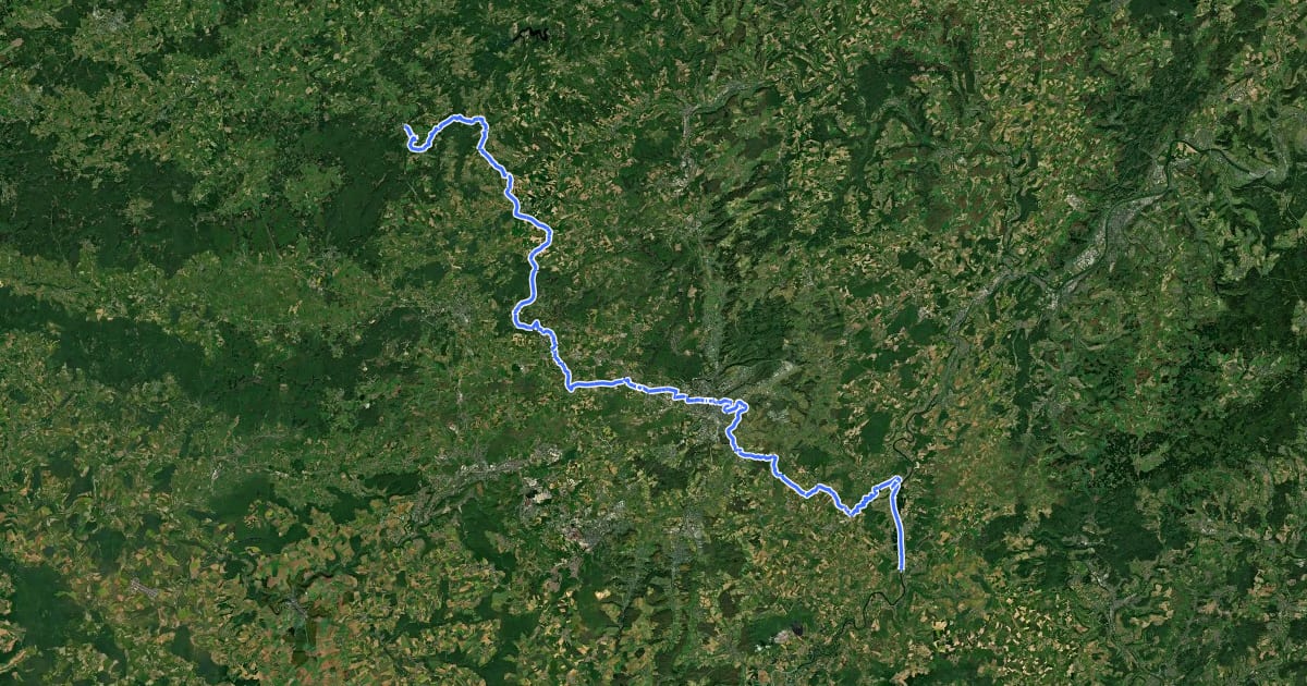 Маршрут EuroVelo 5 - Via Romea Francigena - part Luxembourg на спутниковом снимке