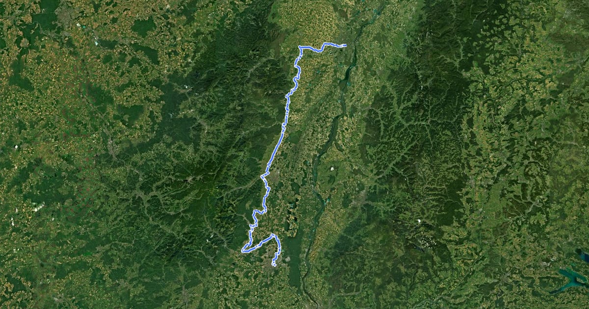 Маршрут EuroVelo 5 - Via Romea Francigena - Strasbourg to Saint-Louis на спутниковом снимке