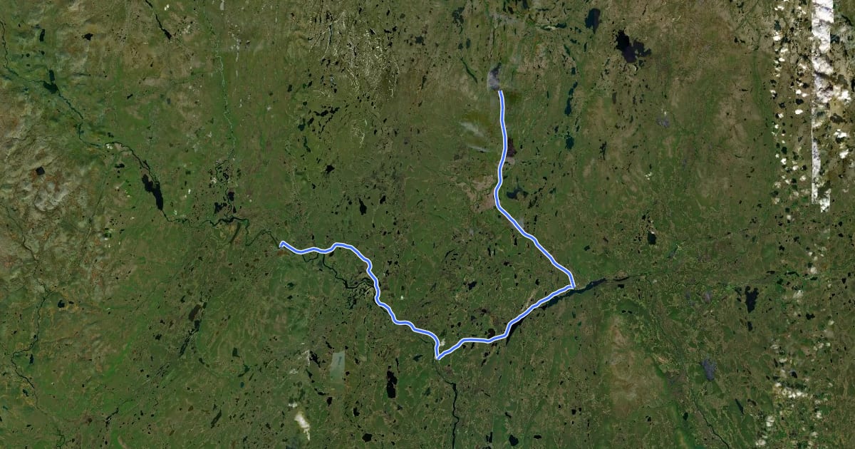 Маршрут EuroVelo 7 - Sun Route - part Finland на спутниковом снимке