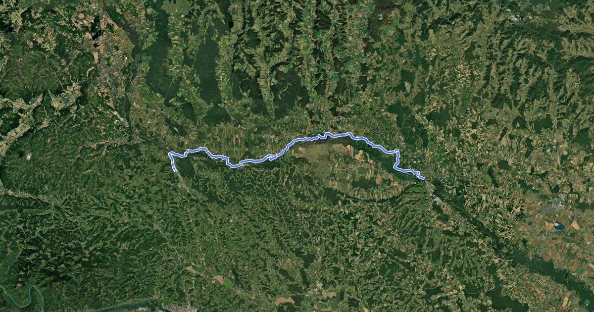 Маршрут EuroVelo 9 - Baltic-Adriatic – [AT]_6 на спутниковом снимке
