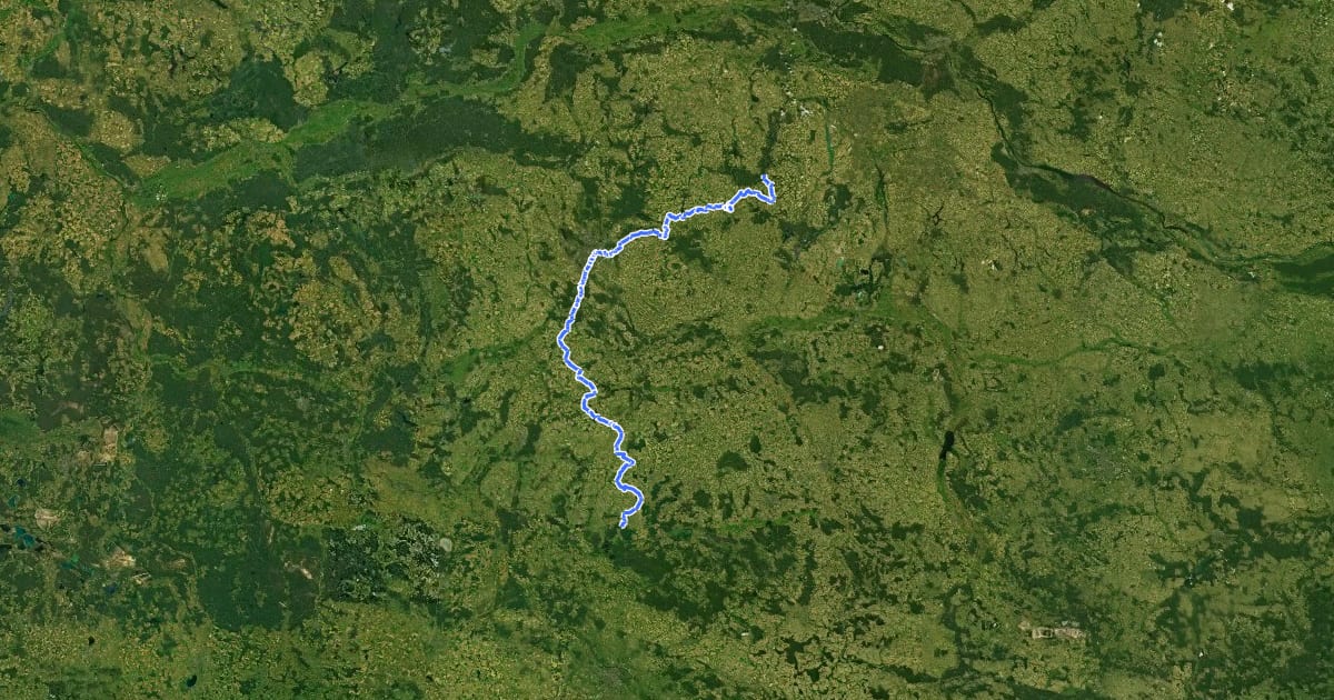 Маршрут EuroVelo 9 - Baltic-Adriatic - Greater Poland voivodeship на спутниковом снимке