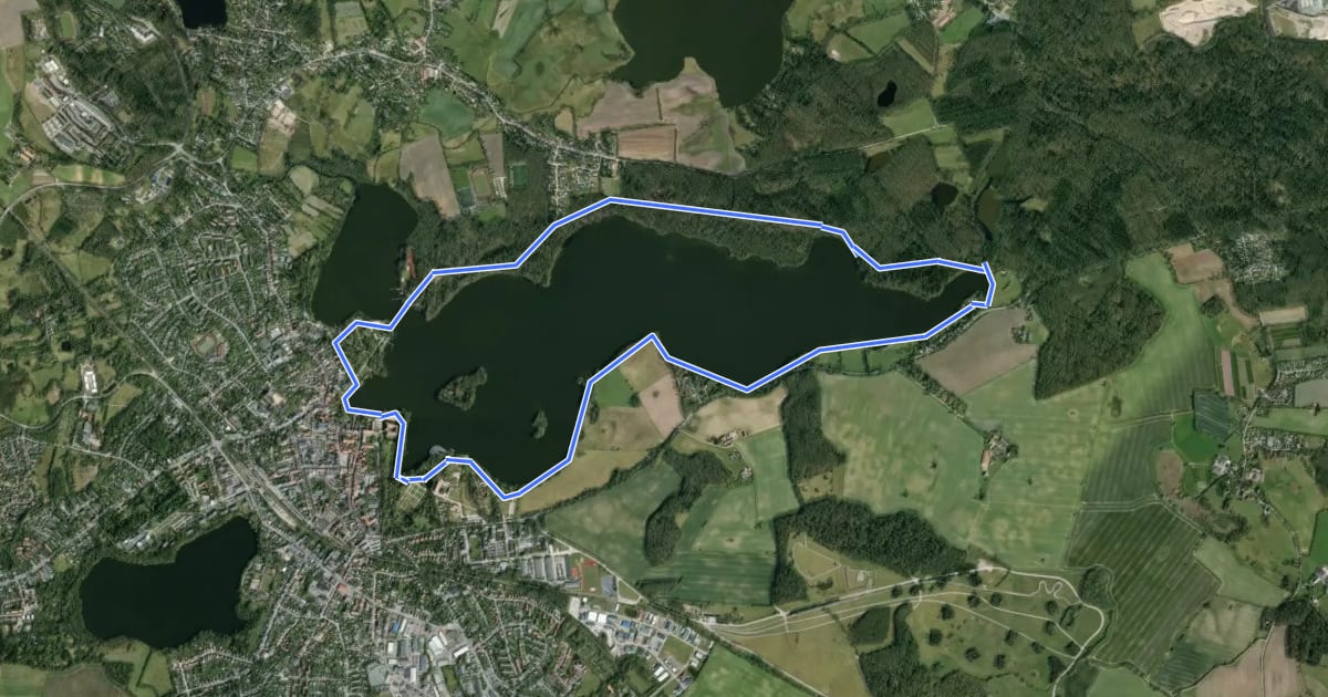 Маршрут Eutiner See Rundweg на спутниковом снимке