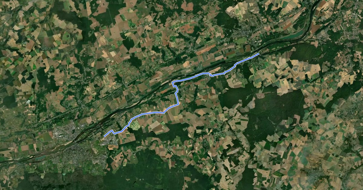 Маршрут EV3 France 26, Chaumont-sur-Loire - Amboise на спутниковом снимке
