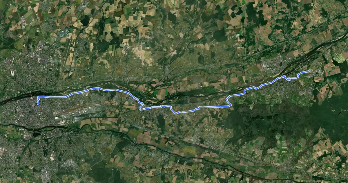 Маршрут EV3 France 27, Amboise - Tours на спутниковом снимке
