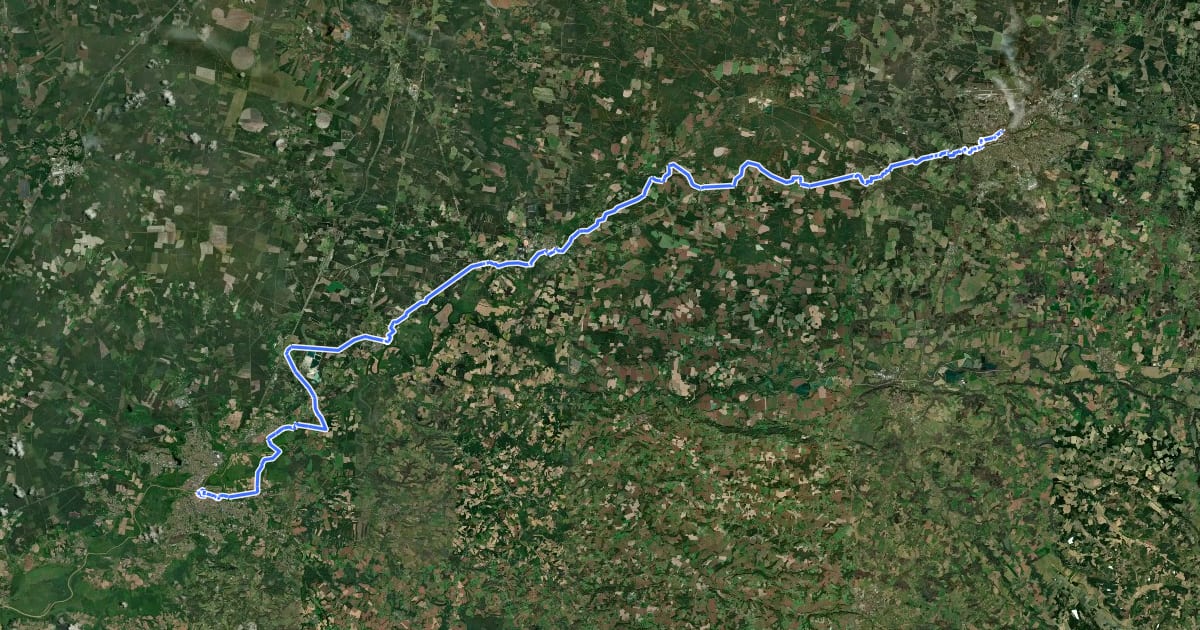 Маршрут EV3 France 46, Mont-de-Marsan - Dax на спутниковом снимке
