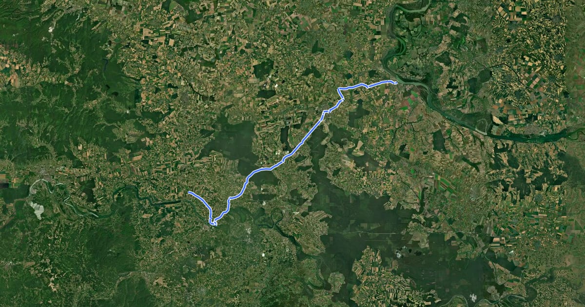 Маршрут EV6-BiH connection на спутниковом снимке