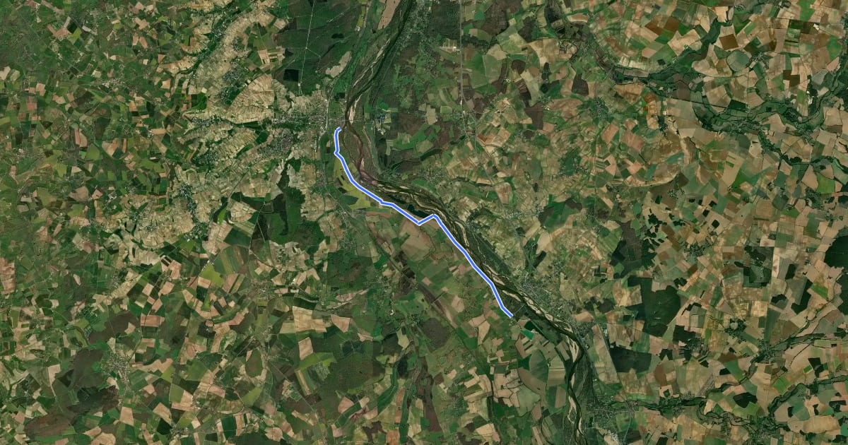 Маршрут EV6 France 13, Sancerre - Pouilly-sur-Loire на спутниковом снимке