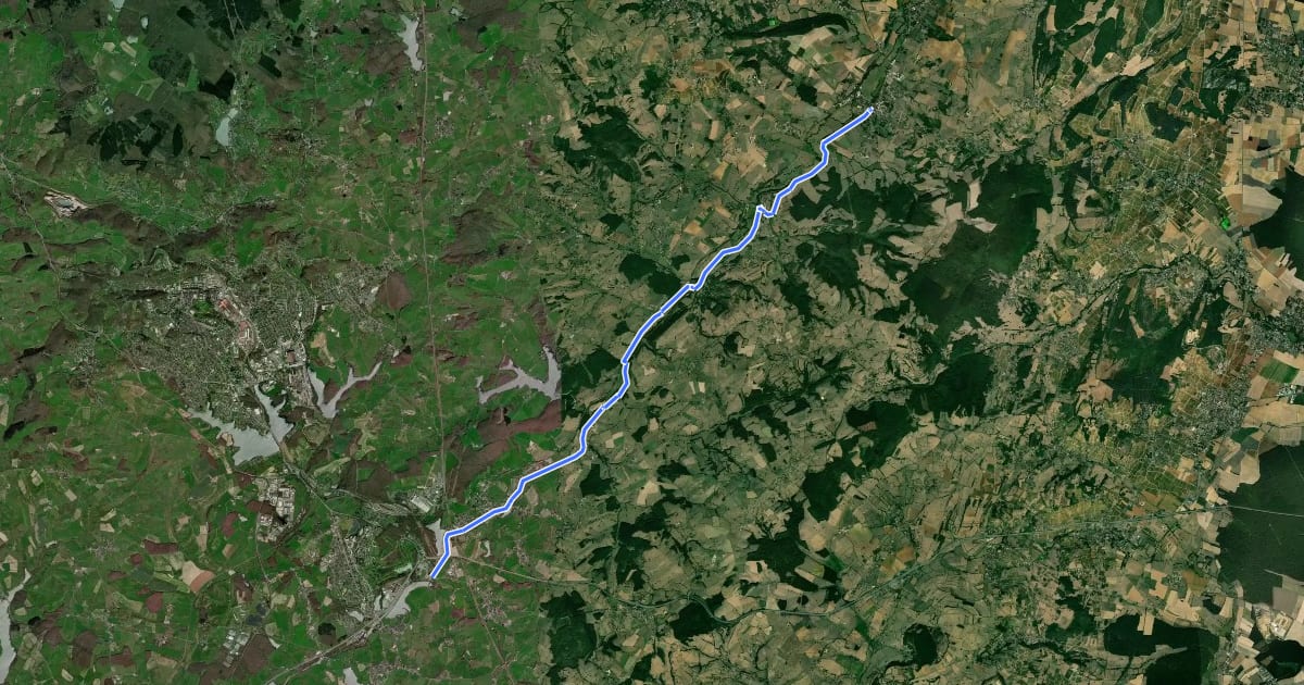 Маршрут EV6 France 24, Montchanin – St-Léger-sur-Dheune на спутниковом снимке
