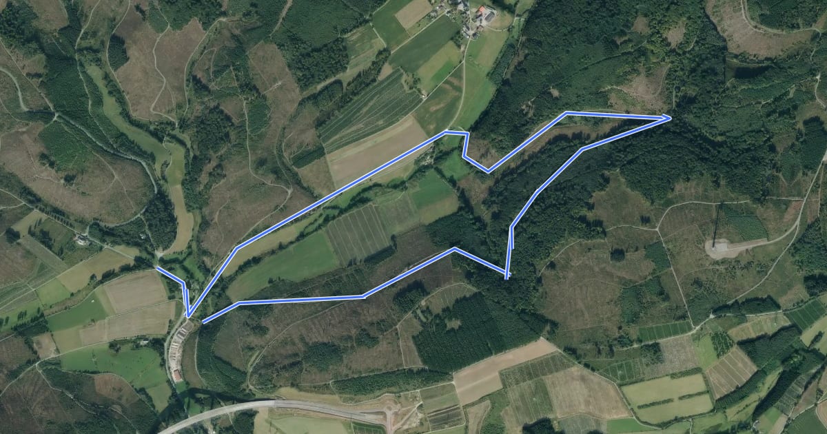 Маршрут Evenkopf Rundweg A8 на спутниковом снимке
