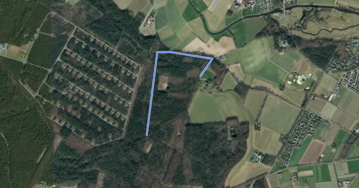 Маршрут Eversum Rundweg A7 на спутниковом снимке