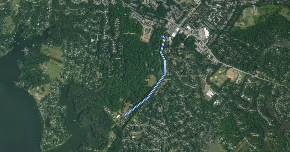 Маршрут Exercise Trail на спутниковом снимке