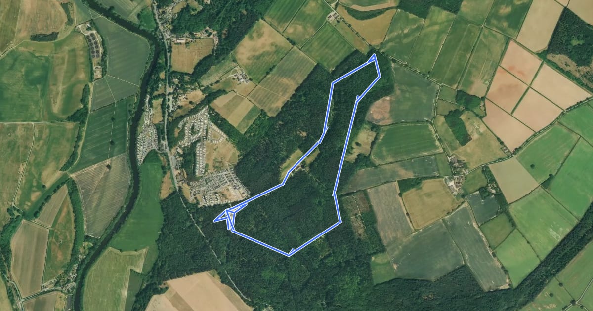 Маршрут Explorer Trail, Comer Woods, Dudmaston Estate на спутниковом снимке