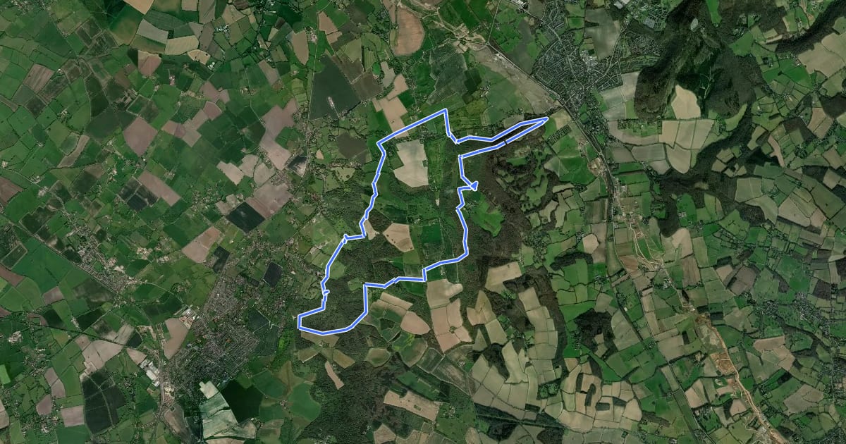 Маршрут Exploring the Chiltern Escarpment, Central Chilterns на спутниковом снимке