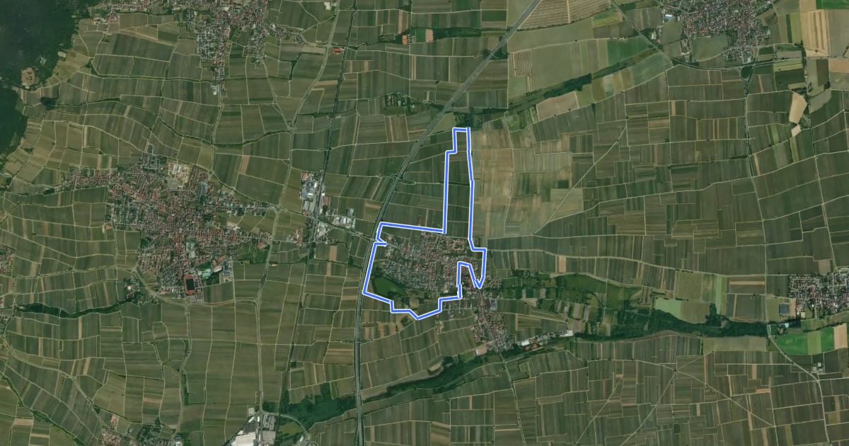 Маршрут EXPO-Rundweg Kirrweiler на спутниковом снимке