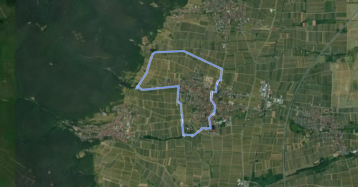 Маршрут EXPO-Rundweg Maikammer на спутниковом снимке