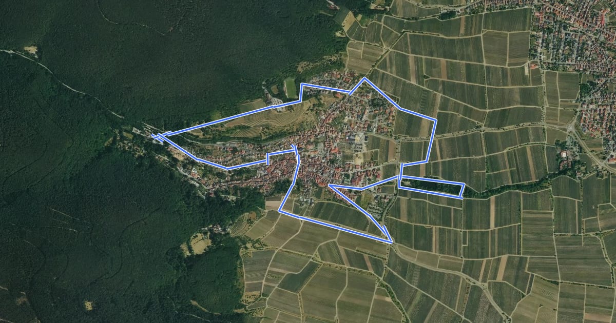 Маршрут EXPO-Rundweg St. Martin на спутниковом снимке