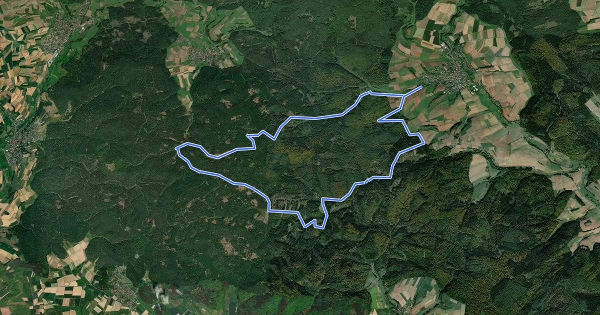 Маршрут Extratour Franzosenwiesen на спутниковом снимке